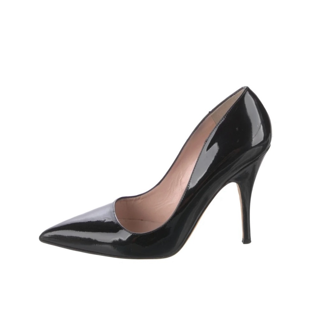Kate Spade Vivian Pointy Toe Patent Black Heel